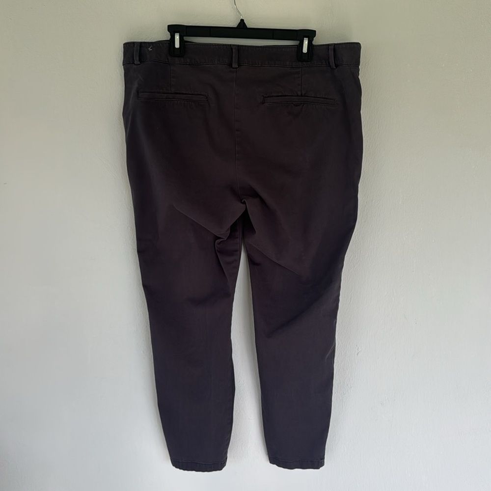 LOFT gray high rise cotton stretch skinny ankle pants size 16 - Picture 7 of 12